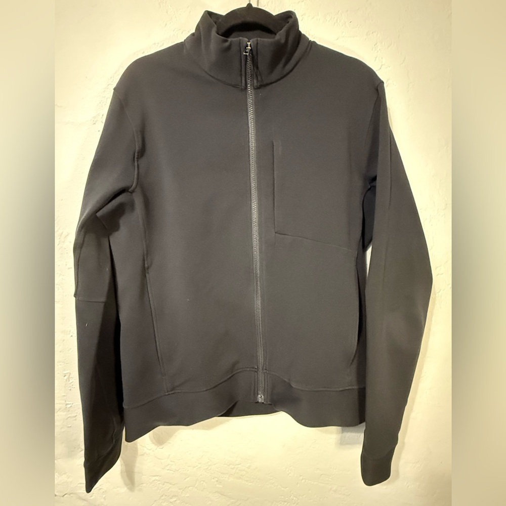 Lululemon Sojourn Track Jacket Large Black Full Zip Stretch Softshell Warpstreme - Picture 10 of 11